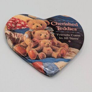 Cherished Teddies Heart Pin Friends Come in All Sizes 1990's